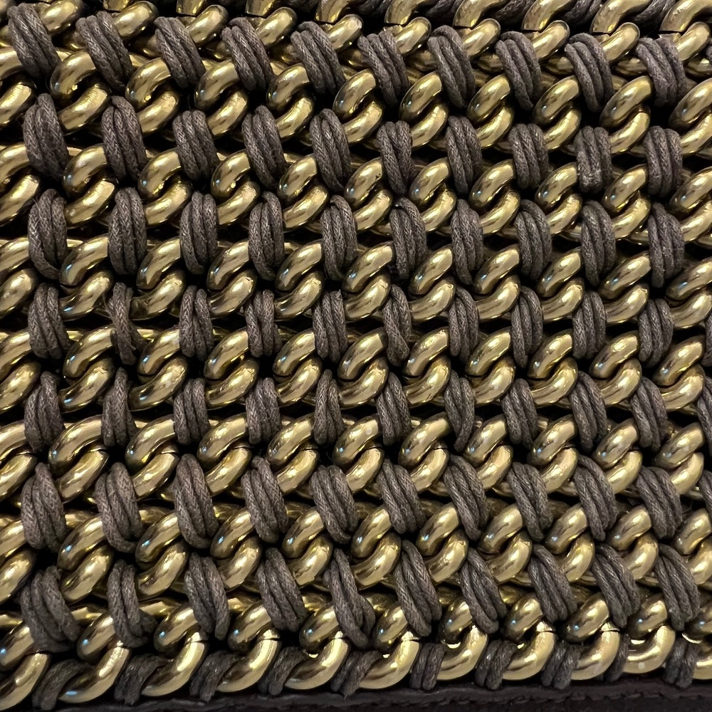 Zara Leather with Brass/gold chain detail bag - Picture 2 of 4